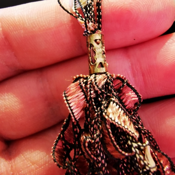 Multi Strand Braided Fabric Necklace Pair - Picture 7 of 17